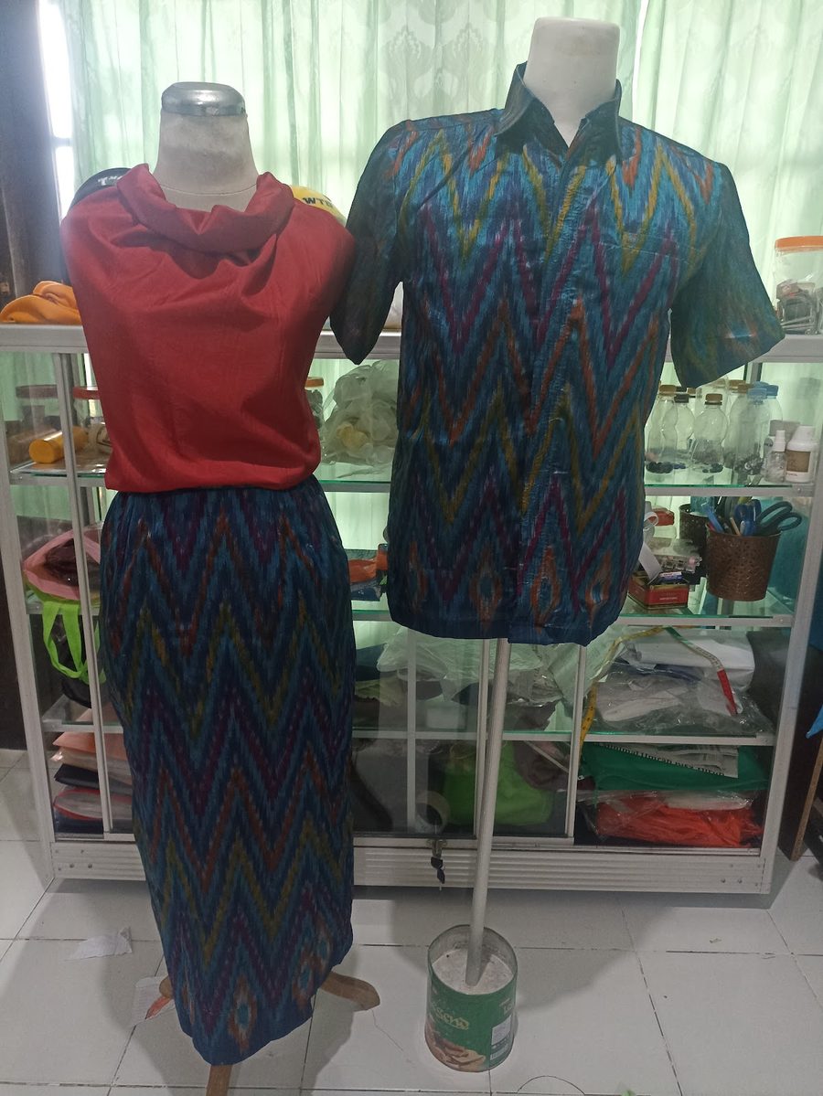 Set couple & kain tenun — karya Penjahit Mouphe